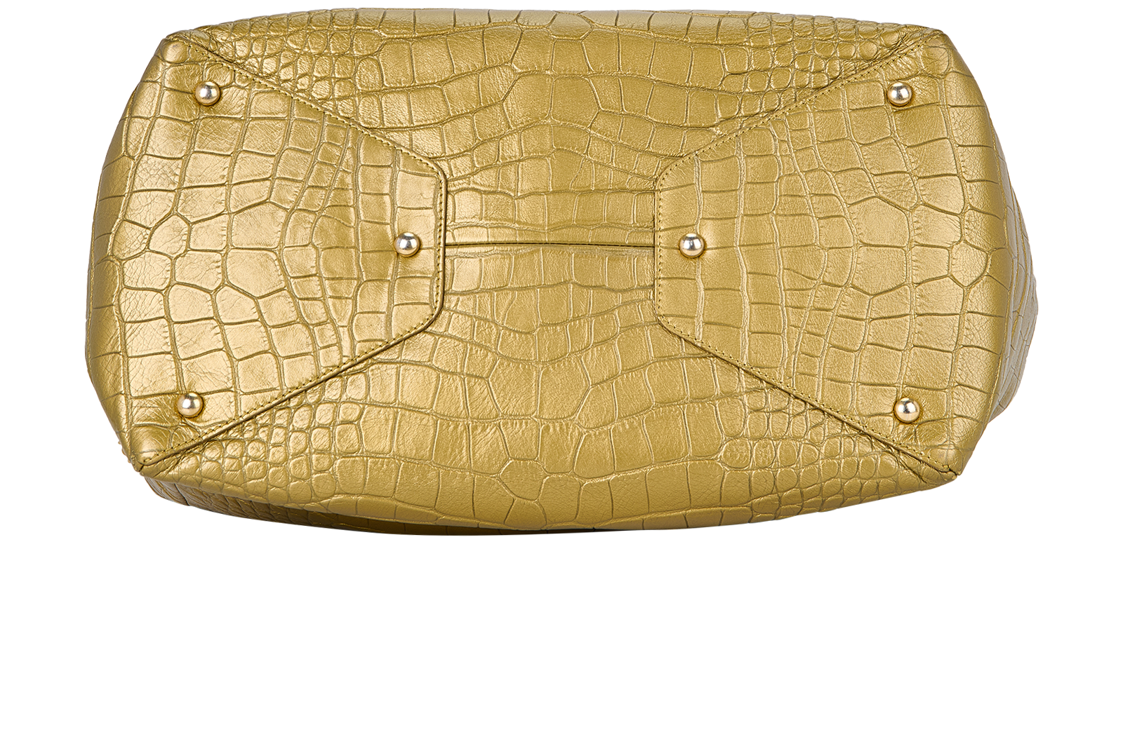 Croc Embossed 2 Way Tote, &pound;2,500, Handbags, Gold, Leather, Top view
